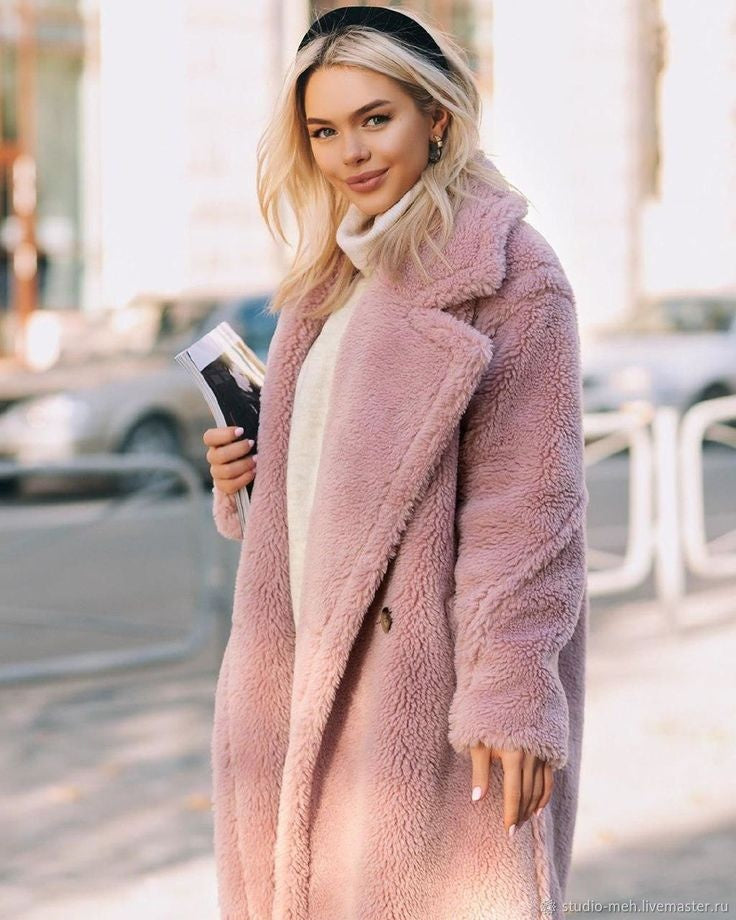 Cora | Women's Long Sherpa Coat Oversized Winter Teddy Coat