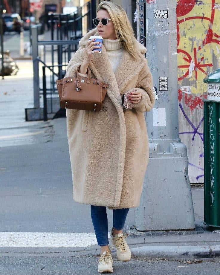 Cora | Women's Long Sherpa Coat Oversized Winter Teddy Coat