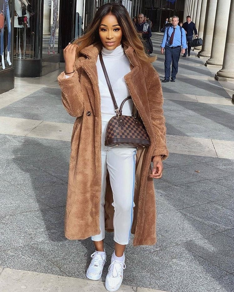 Cora | Women's Long Sherpa Coat Oversized Winter Teddy Coat