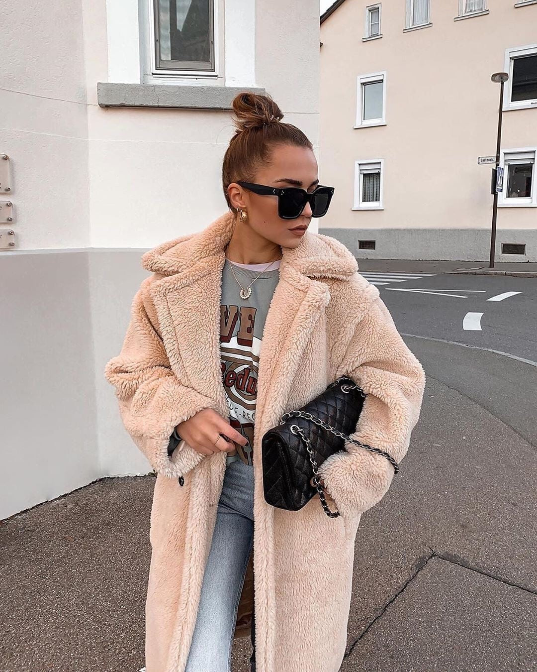 Cora | Women's Long Sherpa Coat Oversized Winter Teddy Coat