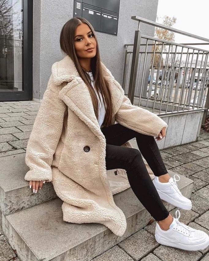 Cora | Women's Long Sherpa Coat Oversized Winter Teddy Coat