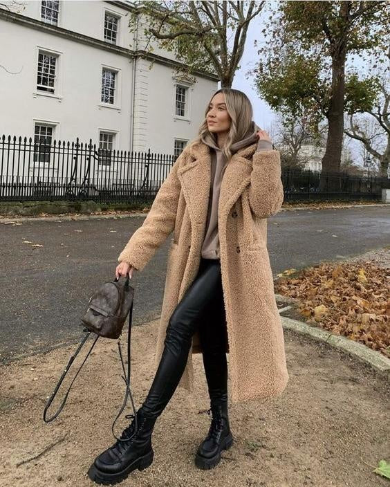 Cora | Women's Long Sherpa Coat Oversized Winter Teddy Coat