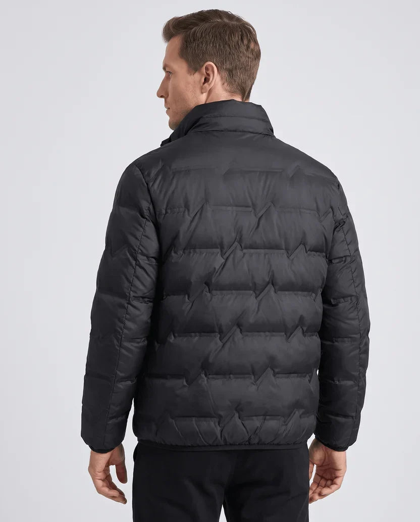 Quilted Duck Down Puffer Jacket – Stand Collar, Zip Front and Elasticized Cuffs | Lucian
