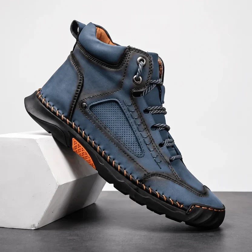 Wide Toe Box Hiking Boots – Vegan Leather, Lug Sole & Lace-Up | Tobias