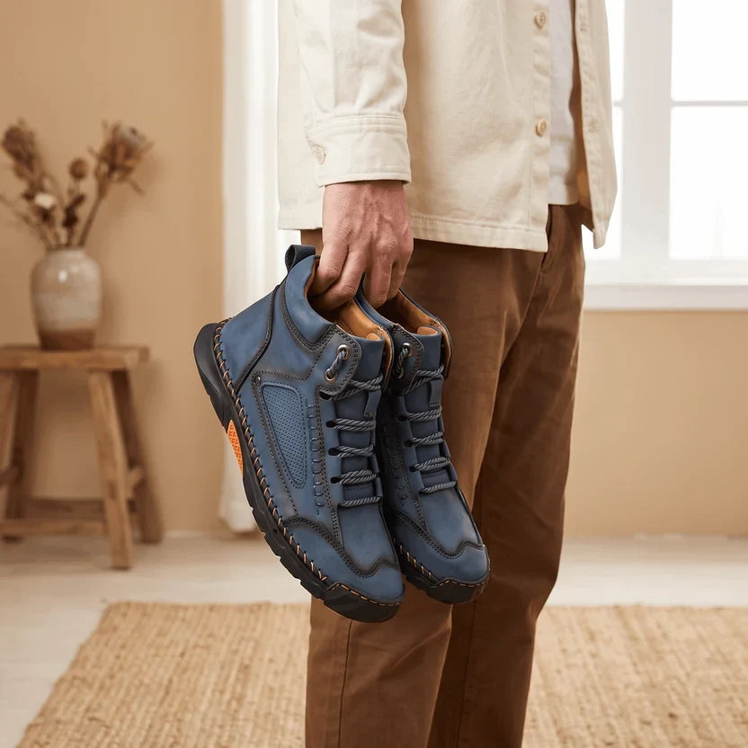 Wide Toe Box Hiking Boots – Vegan Leather, Lug Sole & Lace-Up | Tobias
