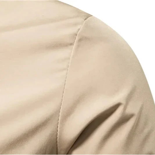 Men's Bomber Jacket with Striped Ribbed Trim and Full Zip