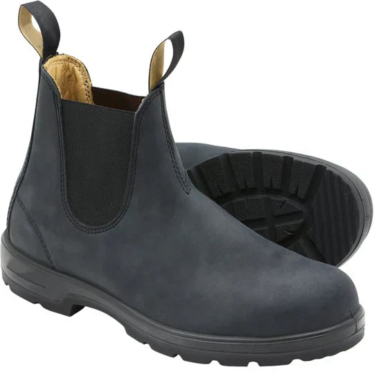 Men's Chelsea Ankle Boots with Elastic Side Panels and Pull Tabs Waterproof Slip-On
