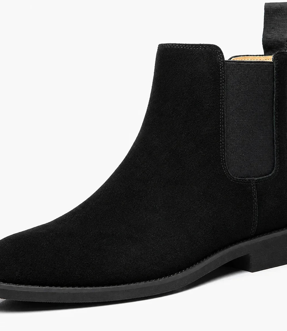 Men's Chelsea Boots – Black Suede Crepe Sole