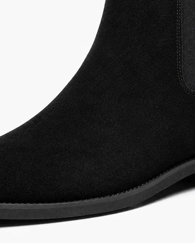 Men's Chelsea Boots – Black Suede Crepe Sole