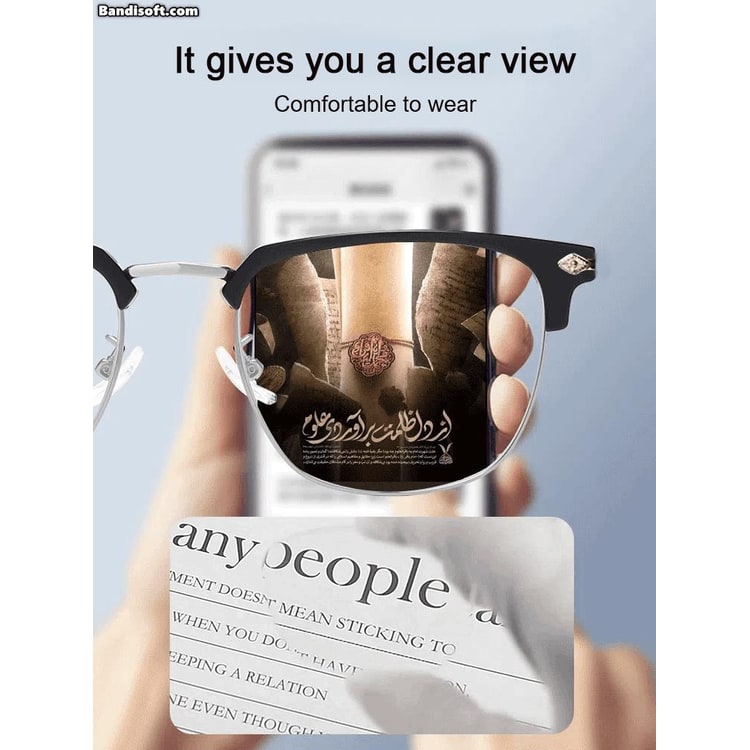 Men's Computer Reading Glasses with Light Blocking and Half-Rim Frame