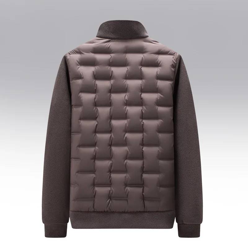 Hybrid Puffer Jacket – Quilted Body, Fleece Sleeves & Stand Collar | Emilio