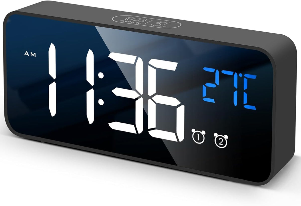 Digital Clock Seconds Electronic Wall Calendar Day with Large Display and Remote for Seniors