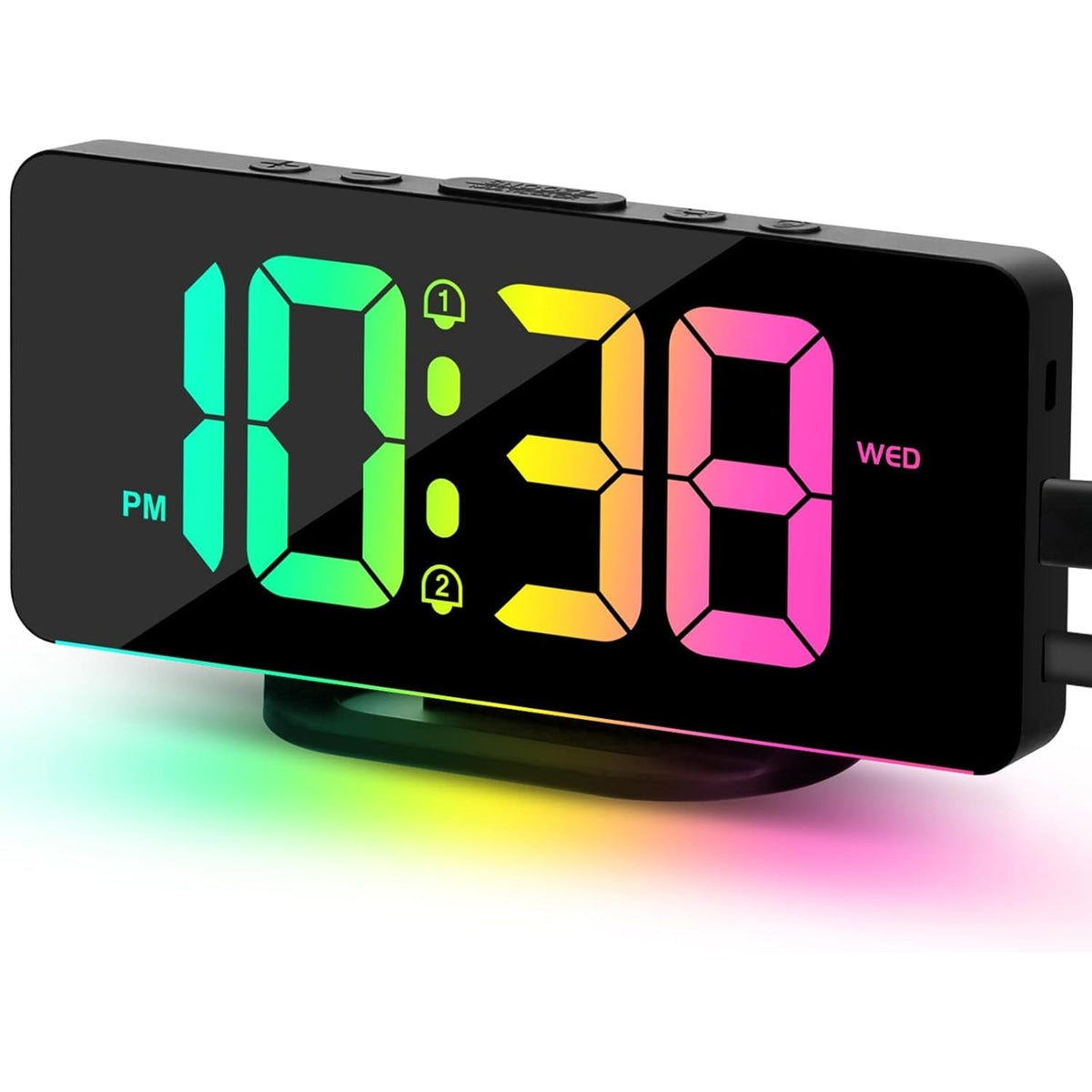 Digital Clock Seconds Electronic Wall Calendar Day with Large Display and Remote for Seniors