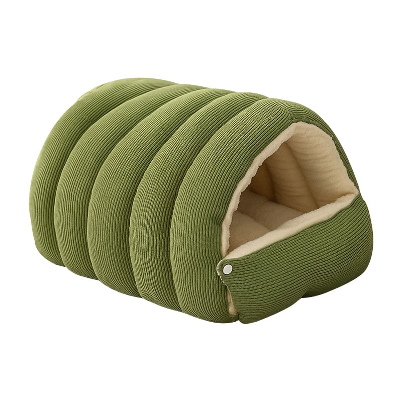 Dog and Cat Cave Bed with Corduroy Fleece Lining and Memory Foam