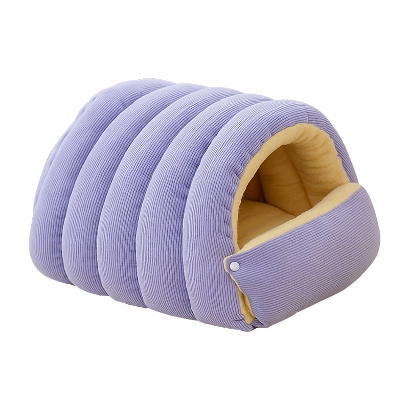 Dog and Cat Cave Bed with Corduroy Fleece Lining and Memory Foam