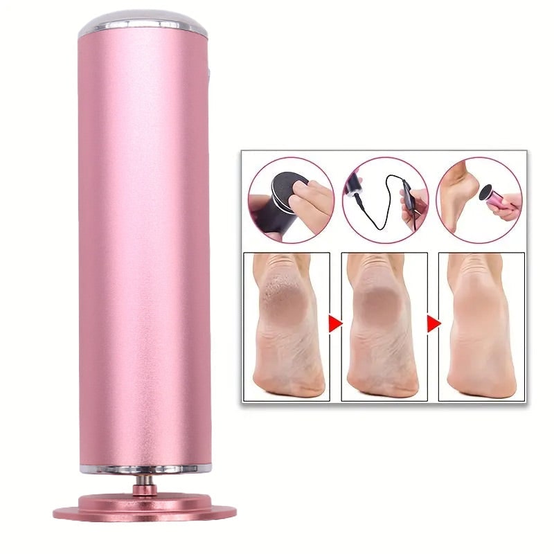 Electric Foot File and Callus Remover with Rechargeable Roller Head
