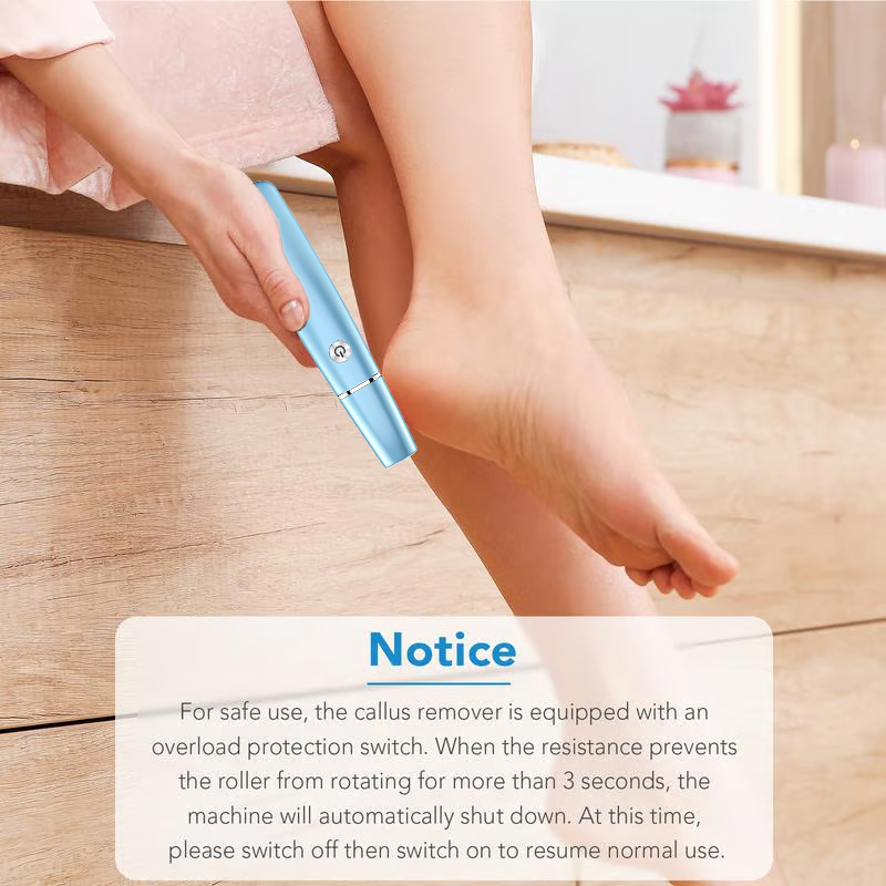 Electric Foot File and Callus Remover with Rechargeable Roller Head