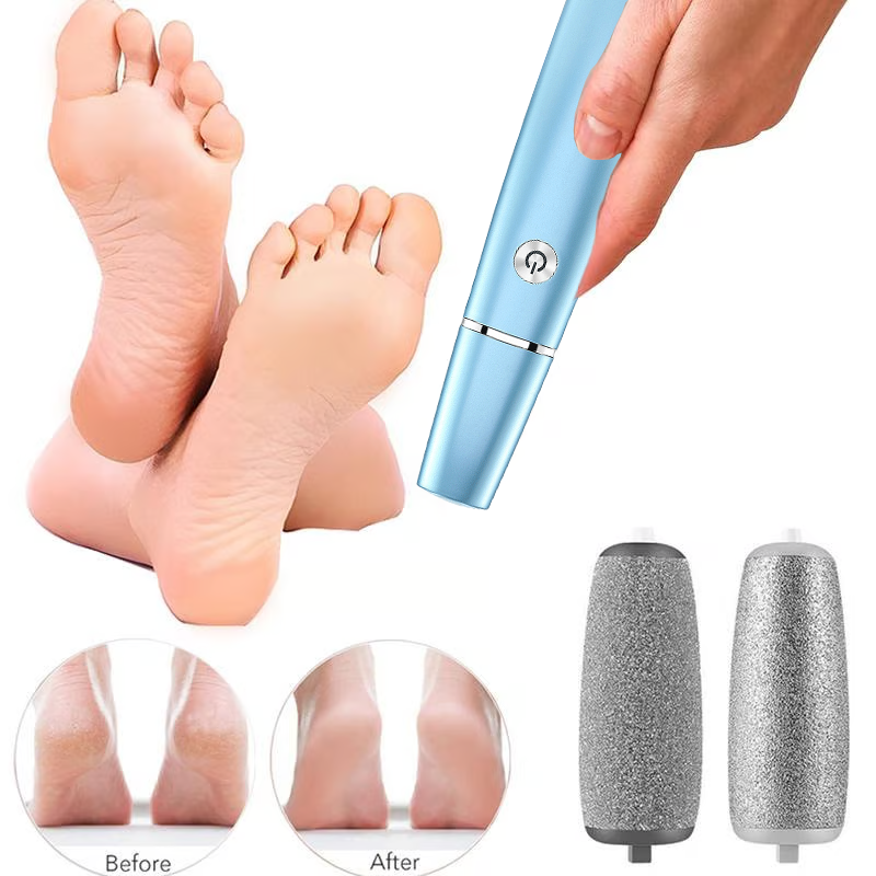Electric Foot File and Callus Remover with Rechargeable Roller Head