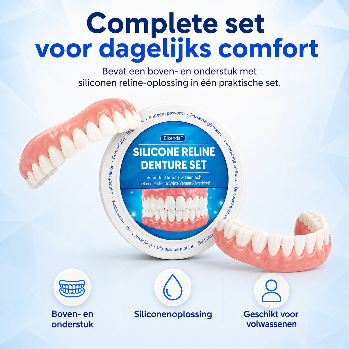 False Teeth Repair Kit Denture Reline Dental Tooth Filling with Silicone Liner
