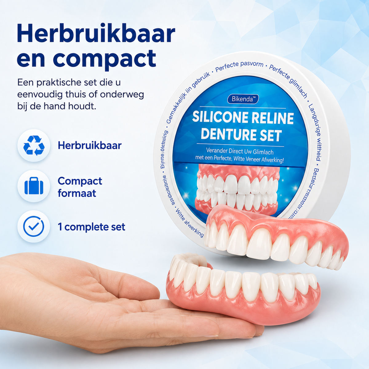 False Teeth Repair Kit Denture Reline Dental Tooth Filling with Silicone Liner