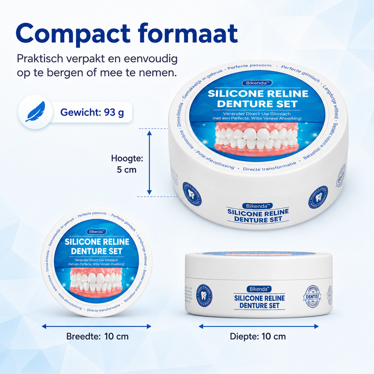 False Teeth Repair Kit Denture Reline Dental Tooth Filling with Silicone Liner