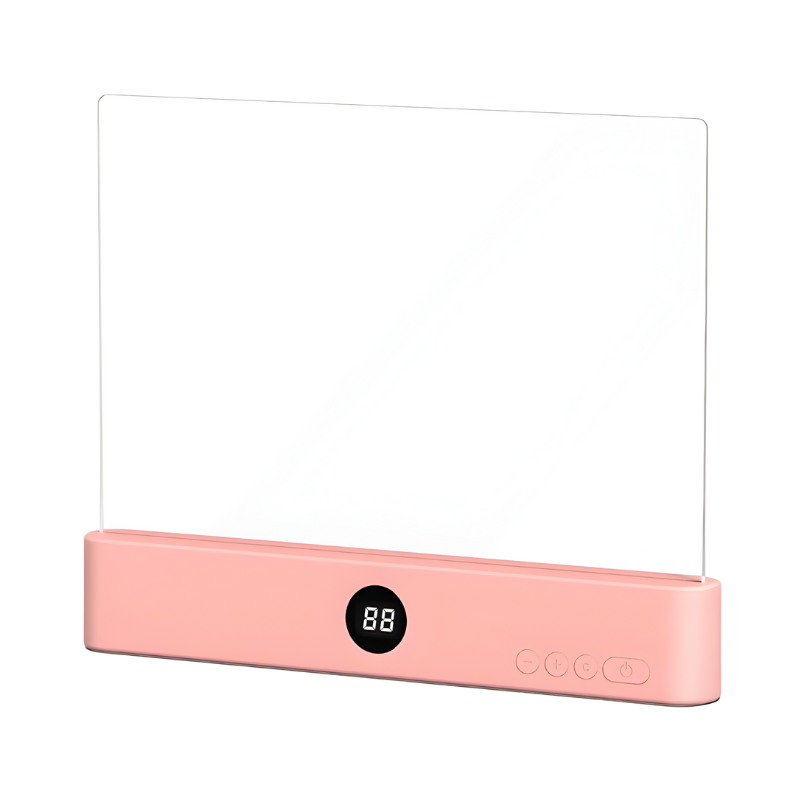 Flat Book Light with LED Edge Lighting and Digital Display for Portable Reading