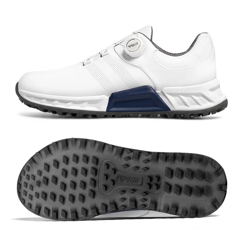 Men's Golf Shoes Spikeless with Waterproof Dial Lace Closure and Non-Slip Sole