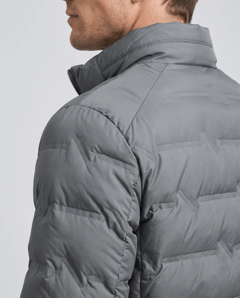 Quilted Duck Down Puffer Jacket – Stand Collar, Zip Front and Elasticized Cuffs | Lucian