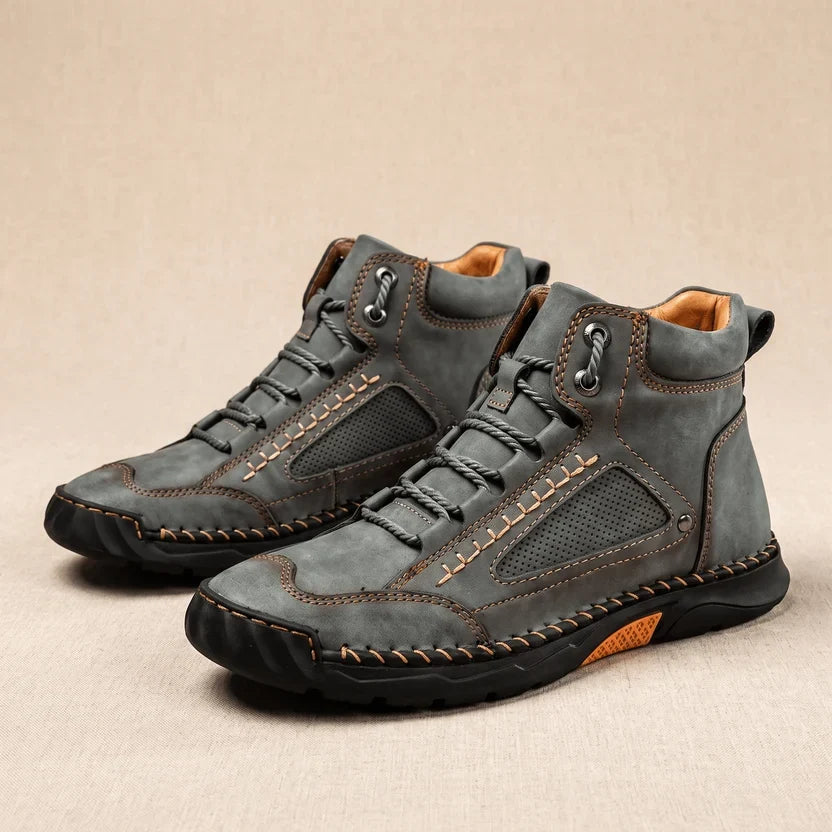 Wide Toe Box Hiking Boots – Vegan Leather, Lug Sole & Lace-Up | Tobias