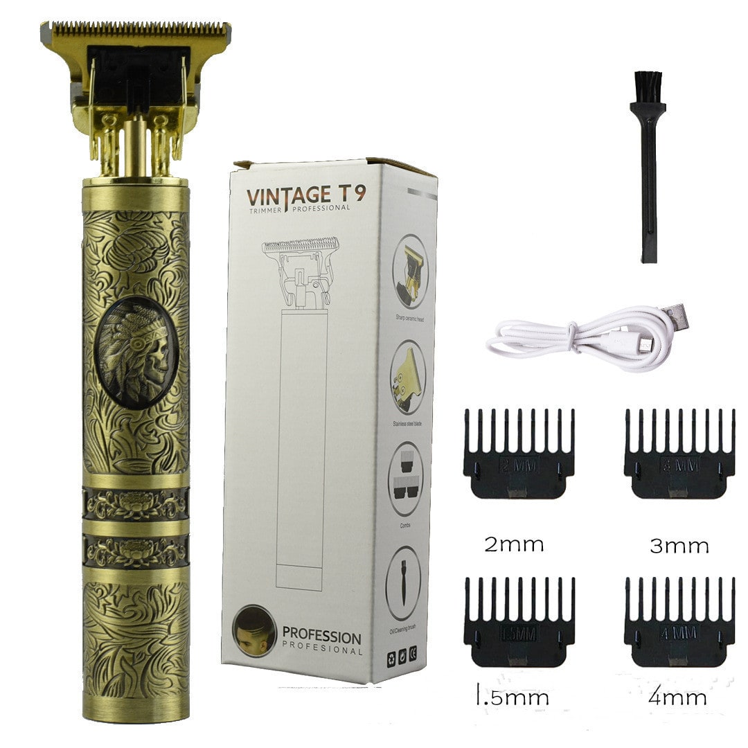 Men's Hair Trimmer for Pubic and Groin with Cordless Rechargeable Design and Metal Engraved Body
