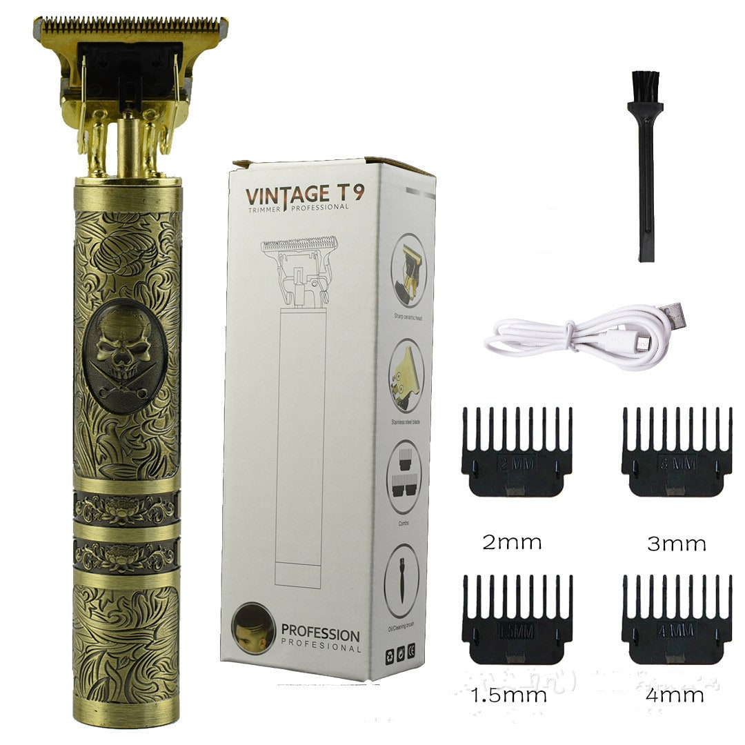 Men's Hair Trimmer for Pubic and Groin with Cordless Rechargeable Design and Metal Engraved Body