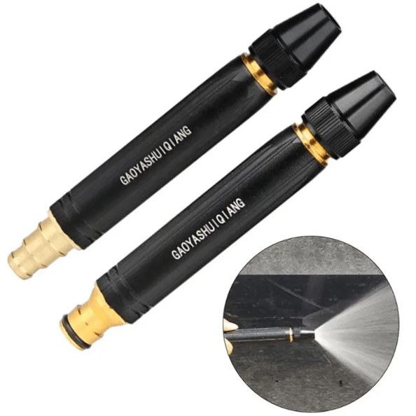 High Pressure Hose Nozzle with Brass Quick Connect and Adjustable Spray