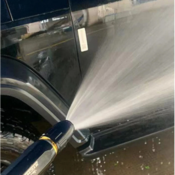High Pressure Hose Nozzle with Brass Quick Connect and Adjustable Spray