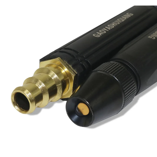 High Pressure Hose Nozzle with Brass Quick Connect and Adjustable Spray