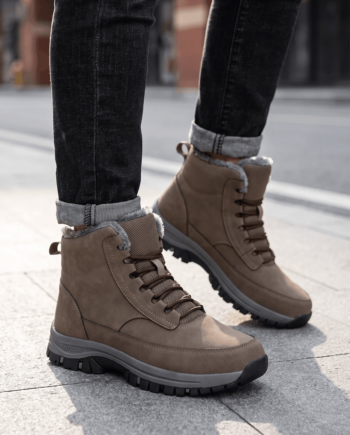 High-Top Winter Boots – Water-Repellent, Fleece-Lined & Lug Sole | Ignazio