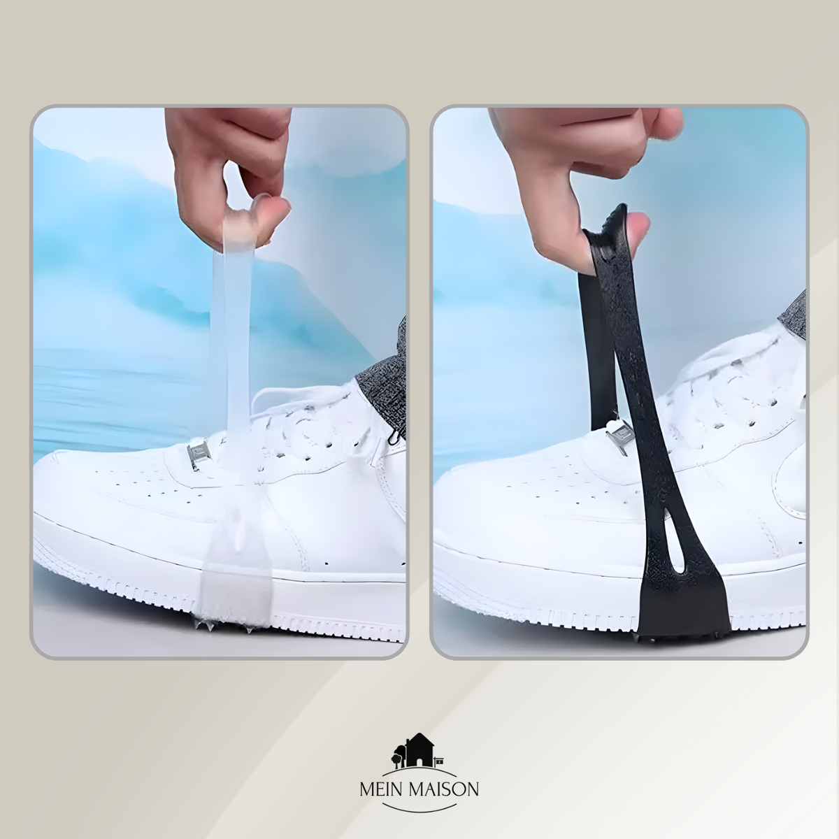 Men's Ice Cleats with Metal Spikes and Silicone Shoe Studs for Winter Traction