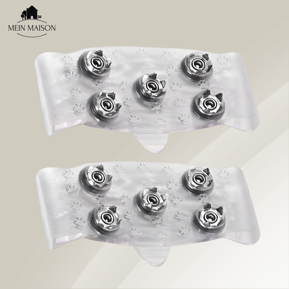 Men's Ice Cleats with Metal Spikes and Silicone Shoe Studs for Winter Traction