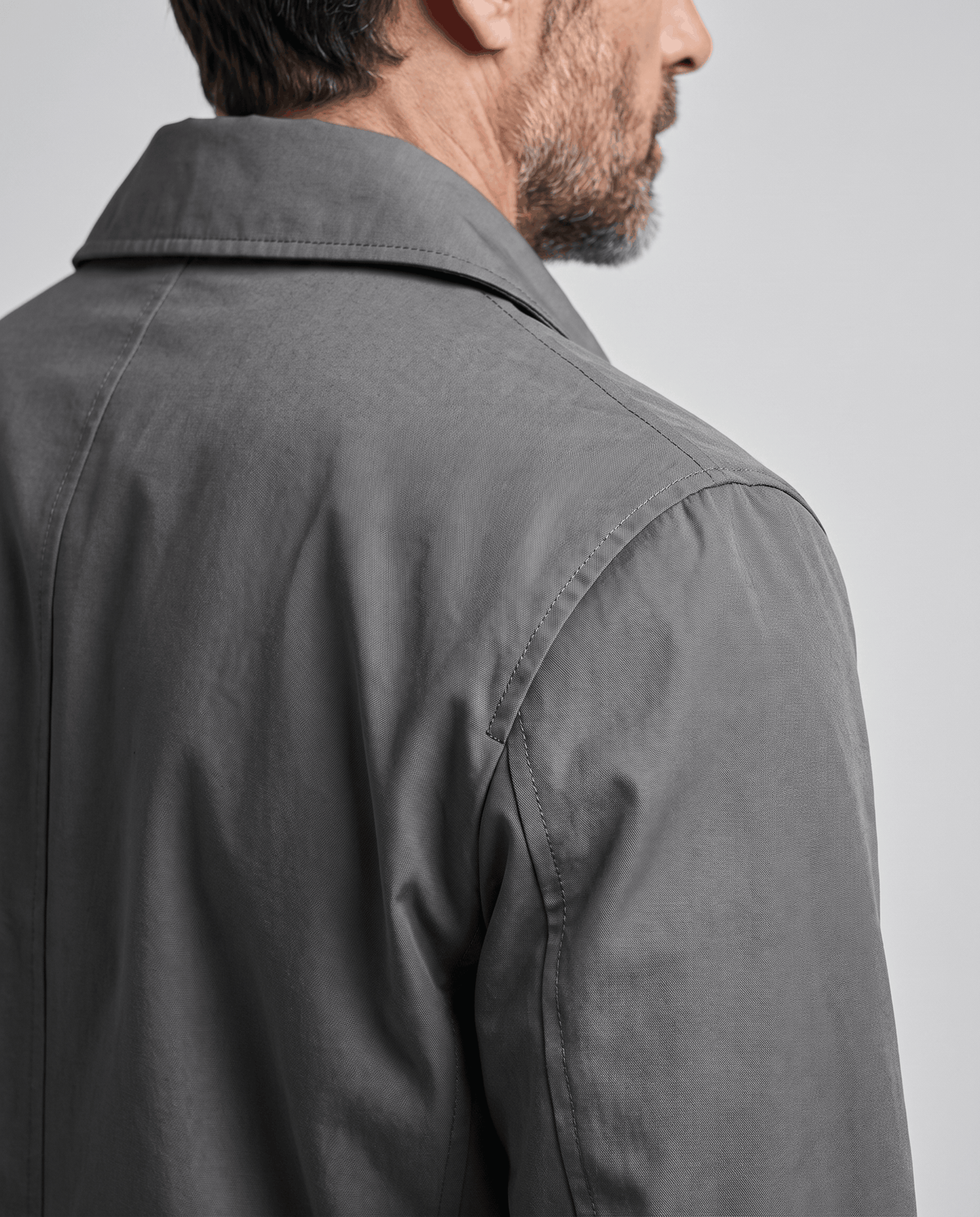 Mid-Length Trench Coat – Spread Collar, Button Front & Slanted Pockets | Emmett