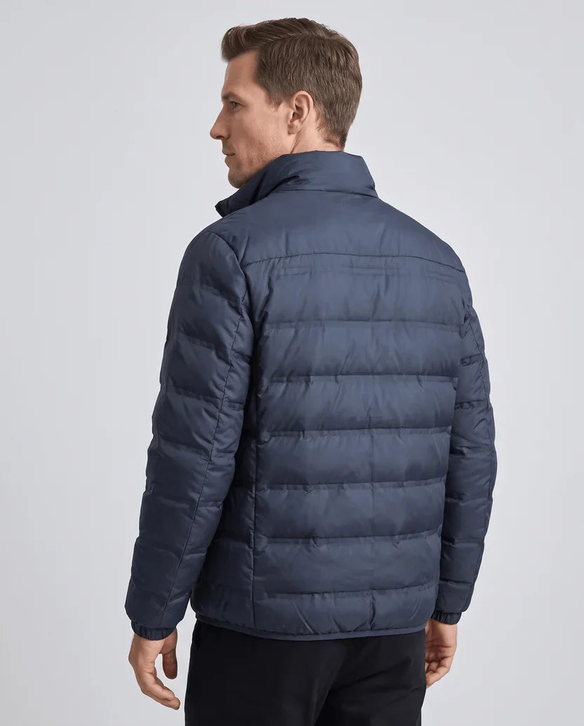 Quilted Duck Down Puffer Jacket – Stand Collar, Zip Front and Elasticized Cuffs | Lucian