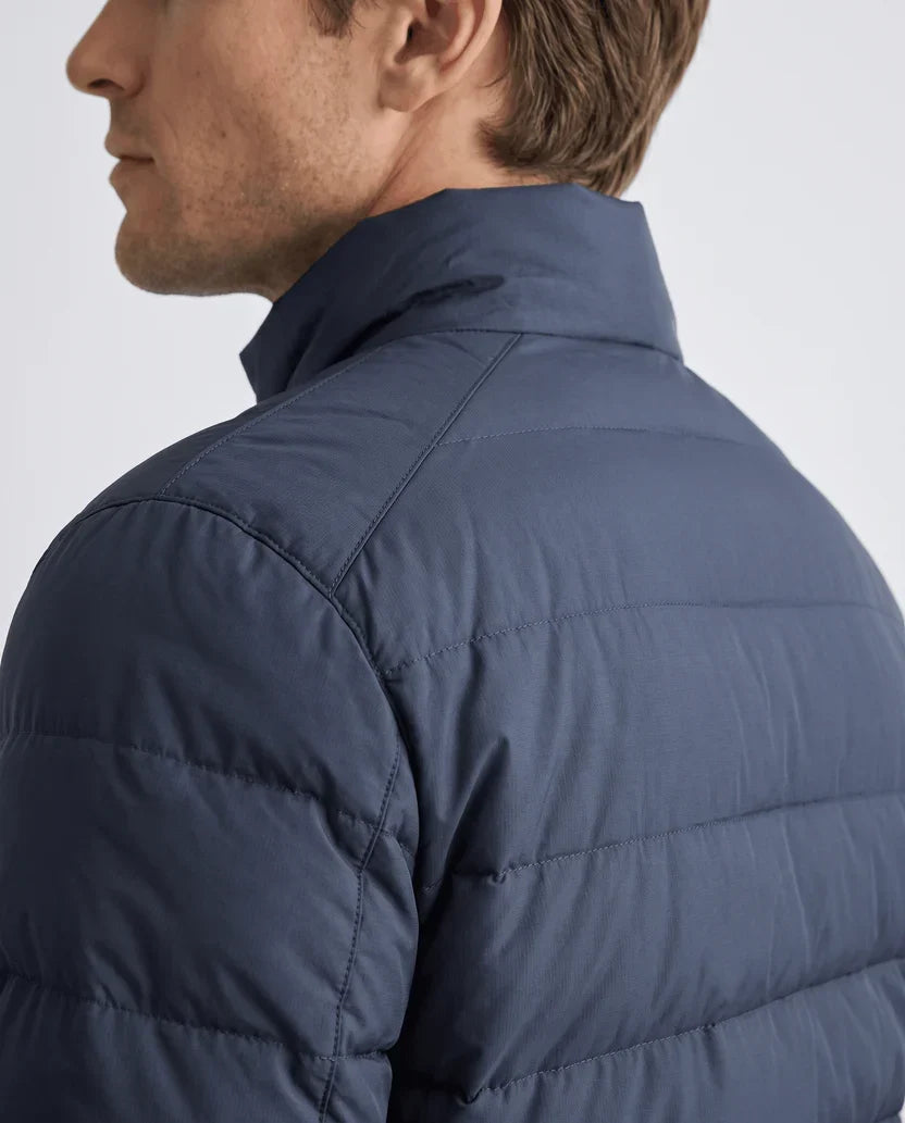 Quilted Duck Down Puffer Jacket – Stand Collar, Zip Front and Elasticized Cuffs | Lucian