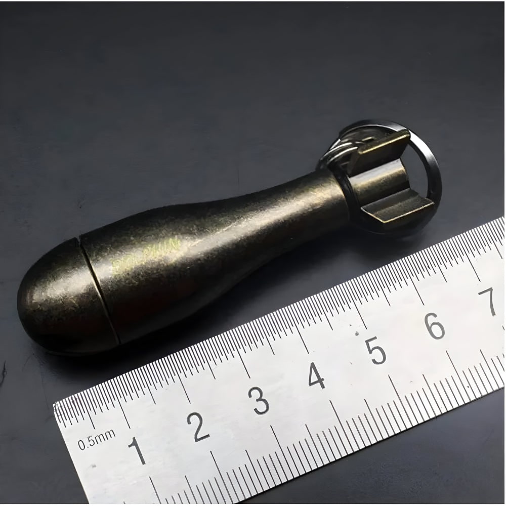 Permanent Match Lighter Keychain with Metal Striker and Flint Fire Starter