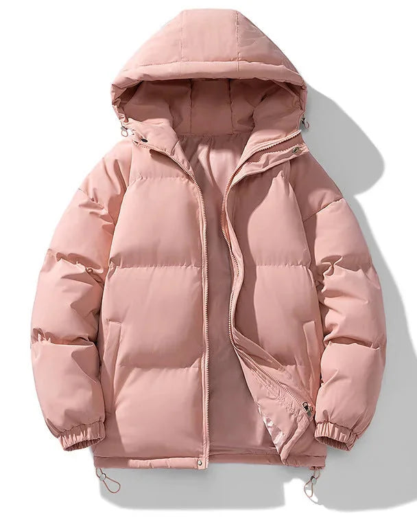 Men's Puffer Jacket – Black Hooded Quilted