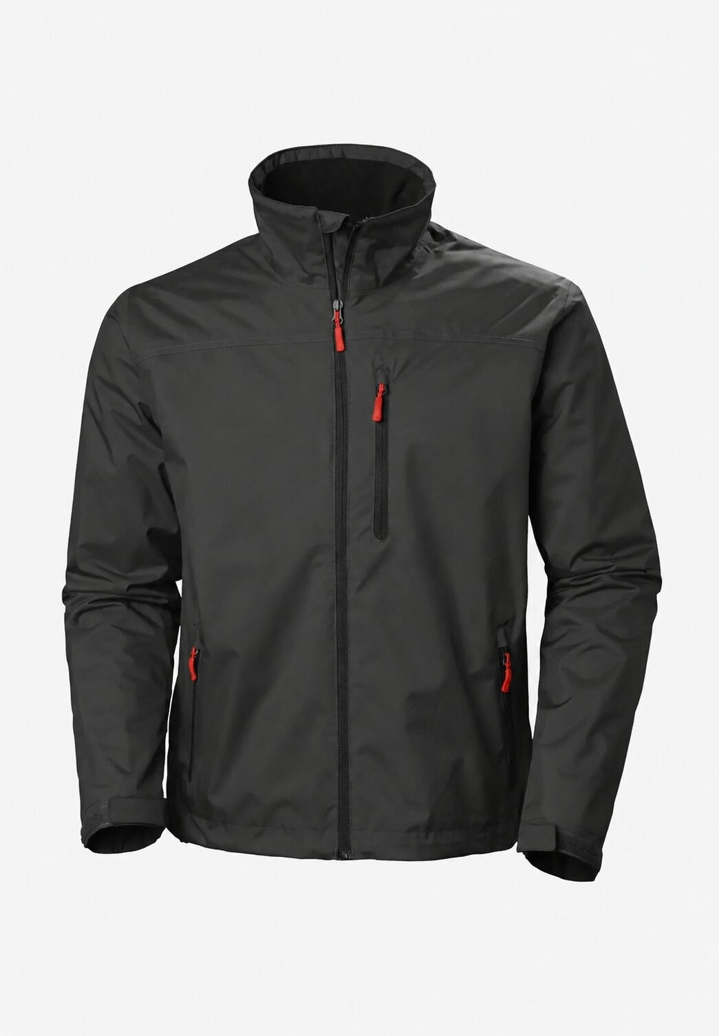Men's Rain Jacket Windbreaker with Water-Resistant Zip Closure and Fleece Collar