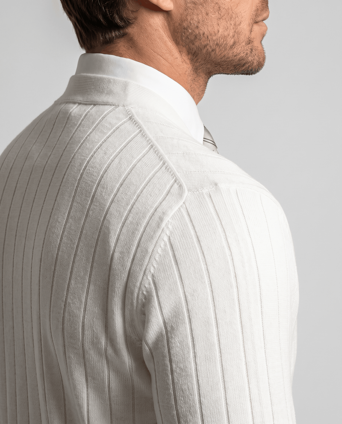 Ribbed Knit V-Neck Cardigan Sweater – Button Front & Cotton Blend | Rodel
