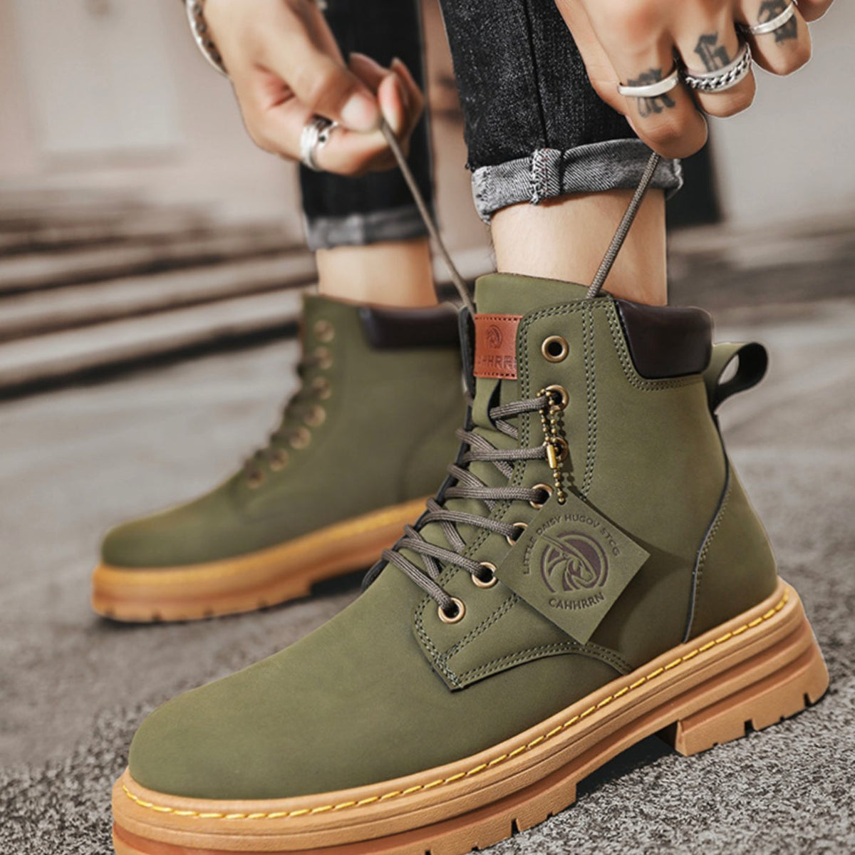 Daniel | Men's Rugged Lace-Up Ankle Hiking Boots
