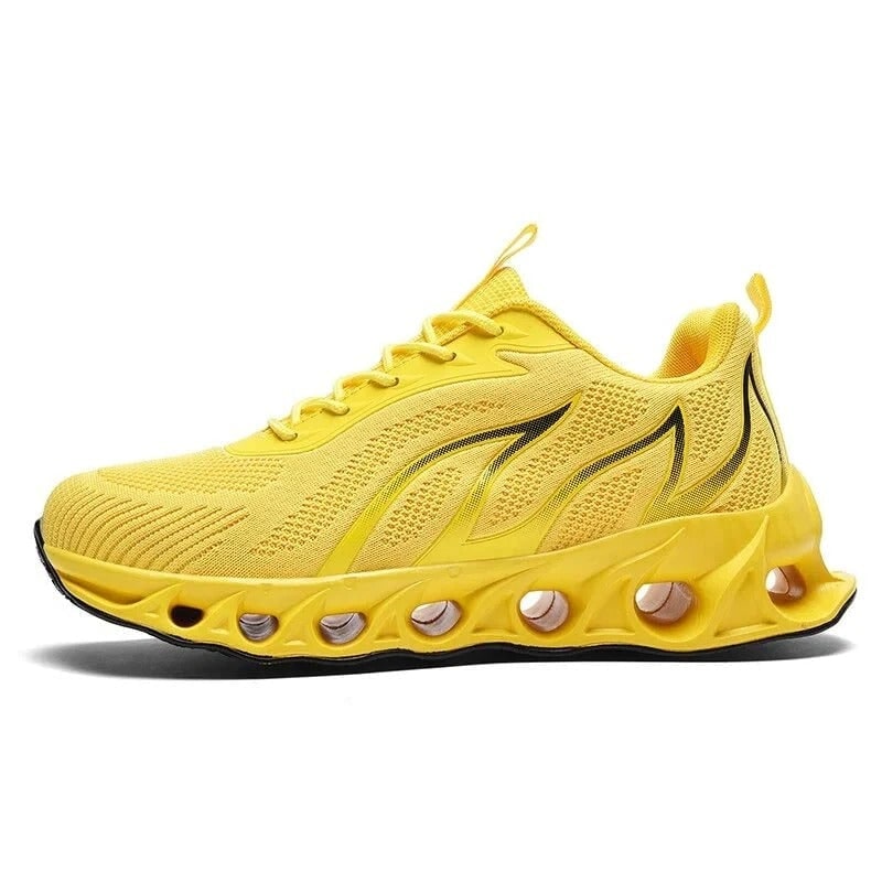 Men's Running Shoes Road with Mesh Blade Sole and Padded Ankle Collar