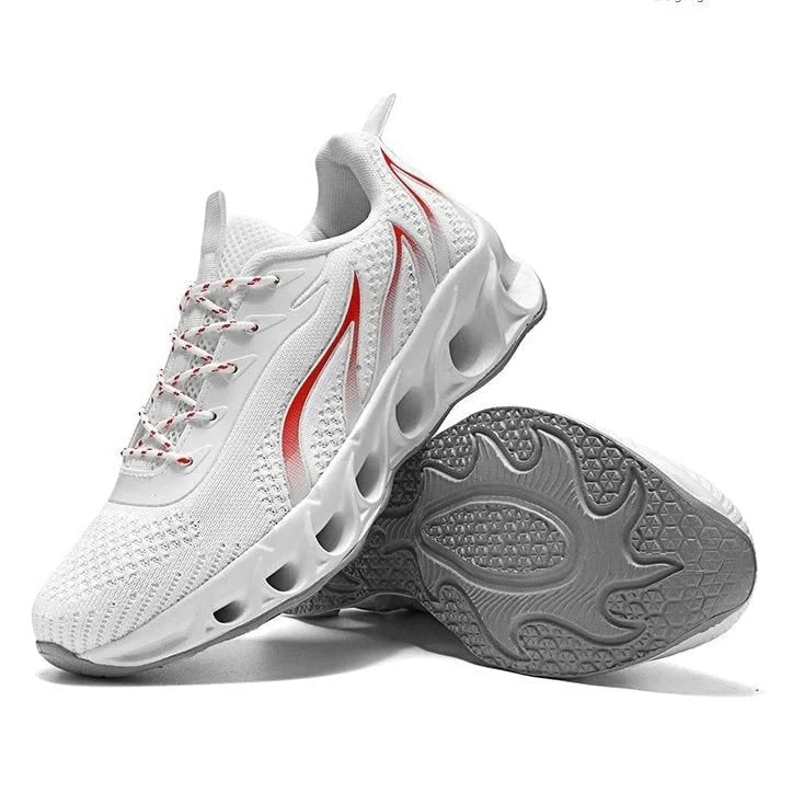 Men's Running Shoes Road with Mesh Blade Sole and Padded Ankle Collar