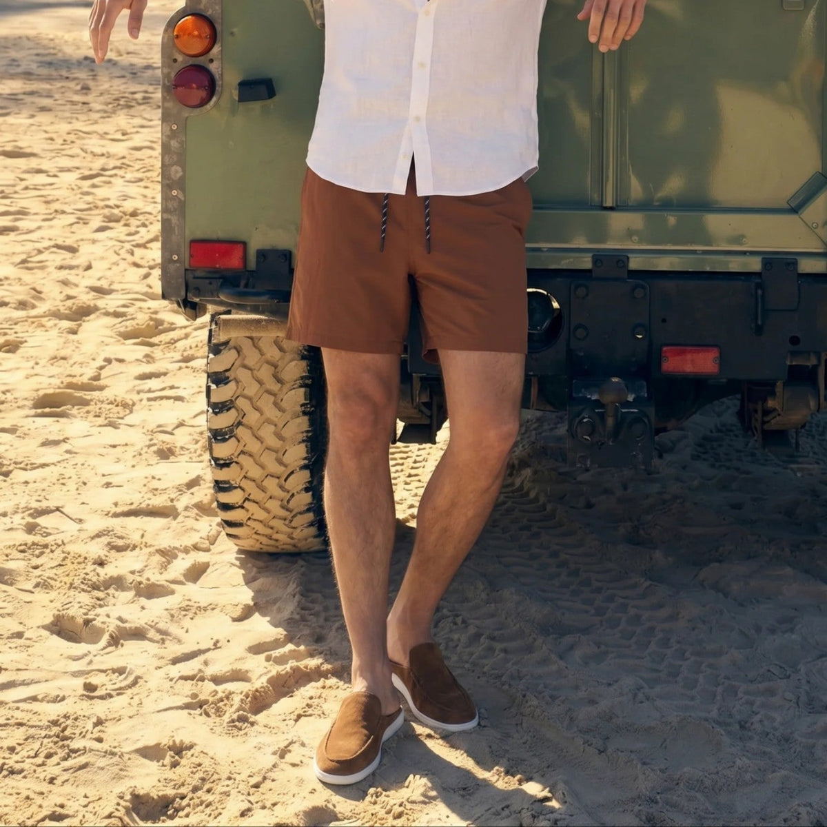 Men's Slip on Suede Loafers with Moccasin Stitched Toe and Backless Mule Design