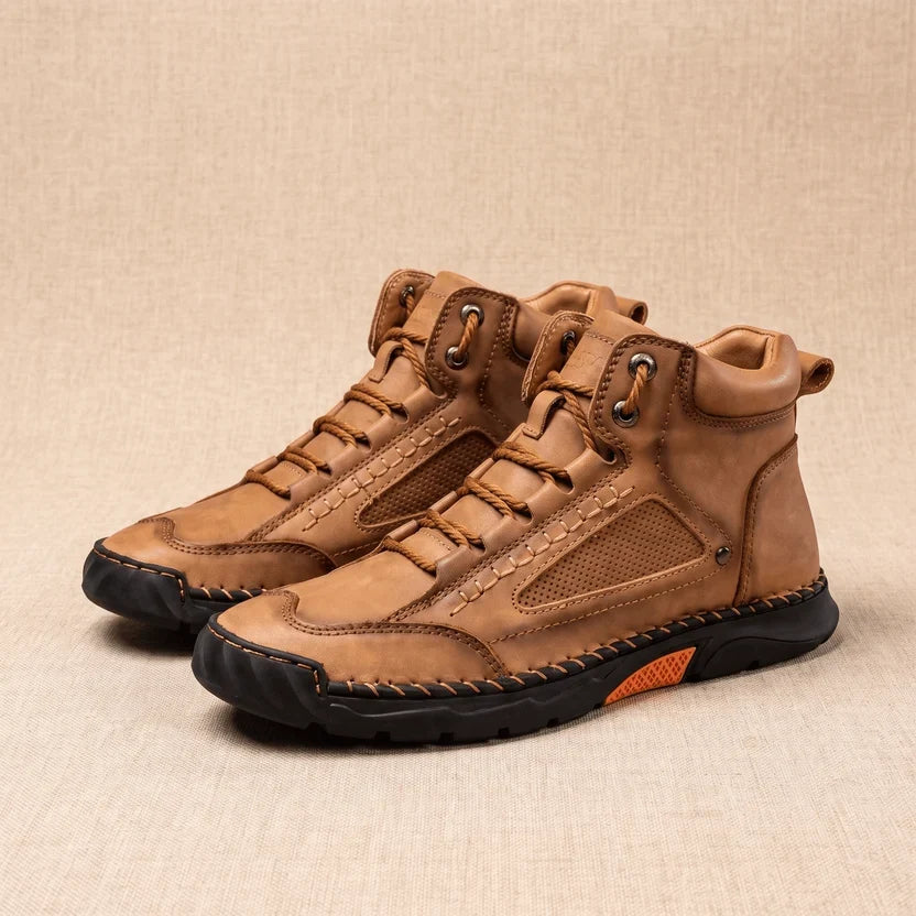 Wide Toe Box Hiking Boots – Vegan Leather, Lug Sole & Lace-Up | Tobias