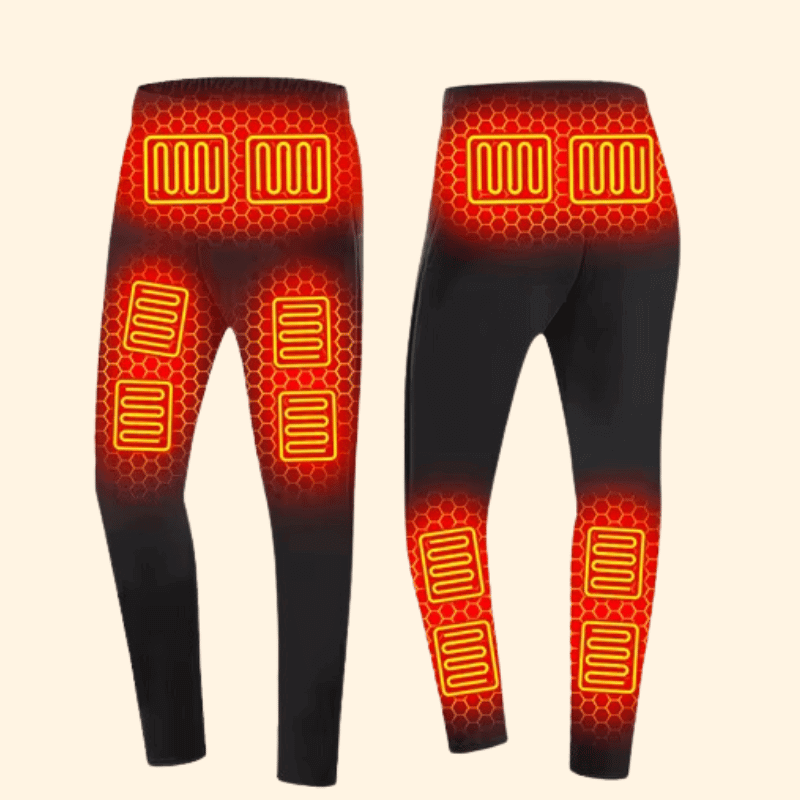 Men's Thermal Underwear Long Heated Base Layer Pants USB Rechargeable Slim Fit